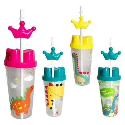 VASO PITILLO DINOSAURIO 600ML (PQTX12)