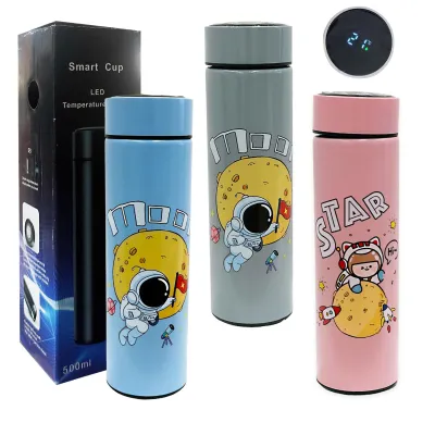 TERMO TERMICO ASTRONAUTA MEDIDOR TEMPERATURA 500ML