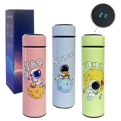 TERMO TERMICO ASTRONAUTA MEDIDOR TEMPERATURA 500ML