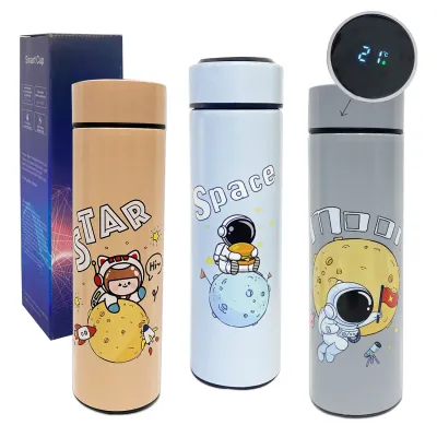 TERMO TERMICO ASTRONAUTA MEDIDOR TEMPERATURA 500ML