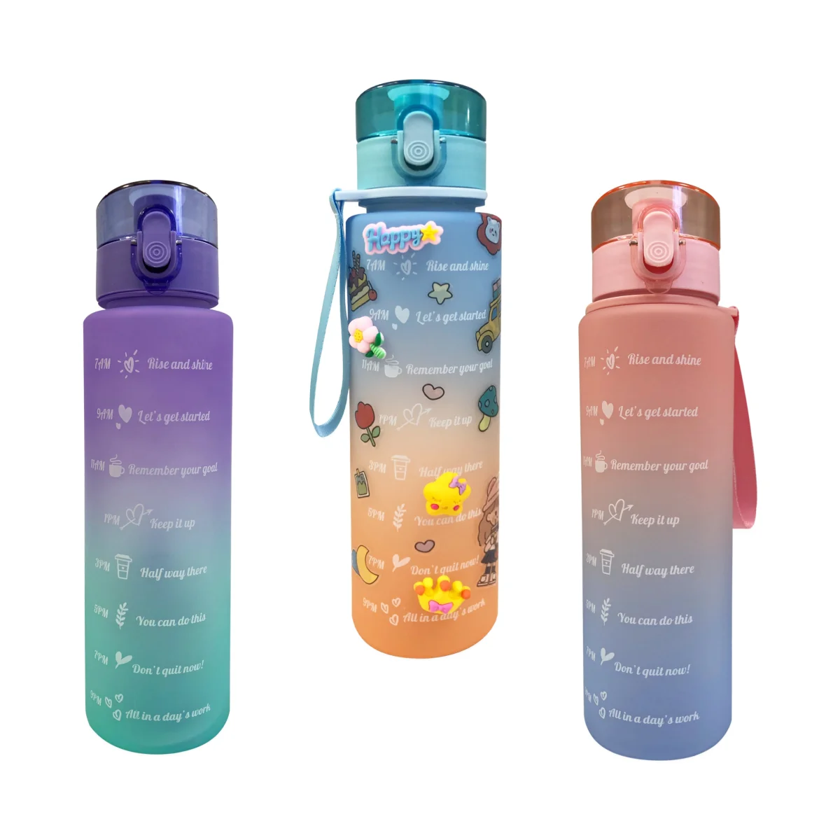 TERMO MOTIVACIONAL DEGRADE PINES Y STICKERS 900ML