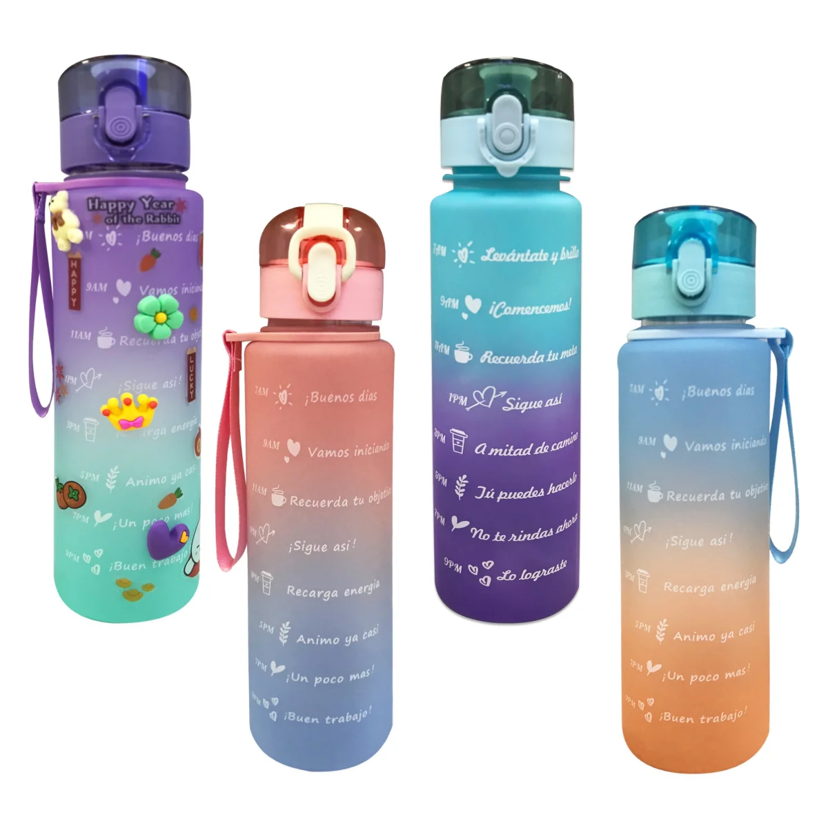 TERMO MOTIVACIONAL DEGRADE PINES Y STICKERS 900ML