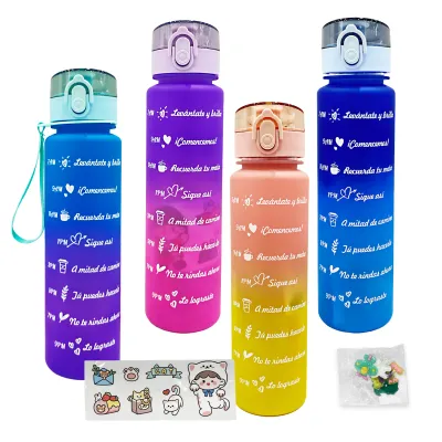 TERMO MOTIVACIONAL DEGRADE PINES Y STICKERS 900ML