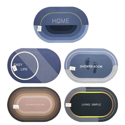 TAPETE DE BAÑO ABSORBENTE OVALADO 38*58CM