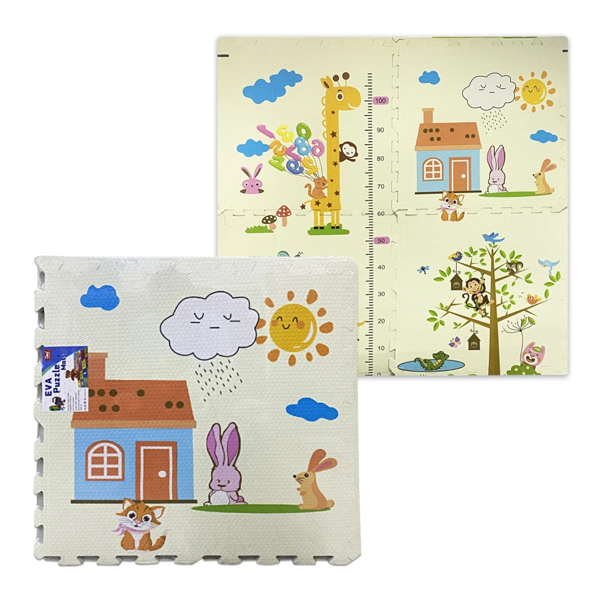 TAPETE ROMPECABEZAS INFANTIL 60*60*1CM X4