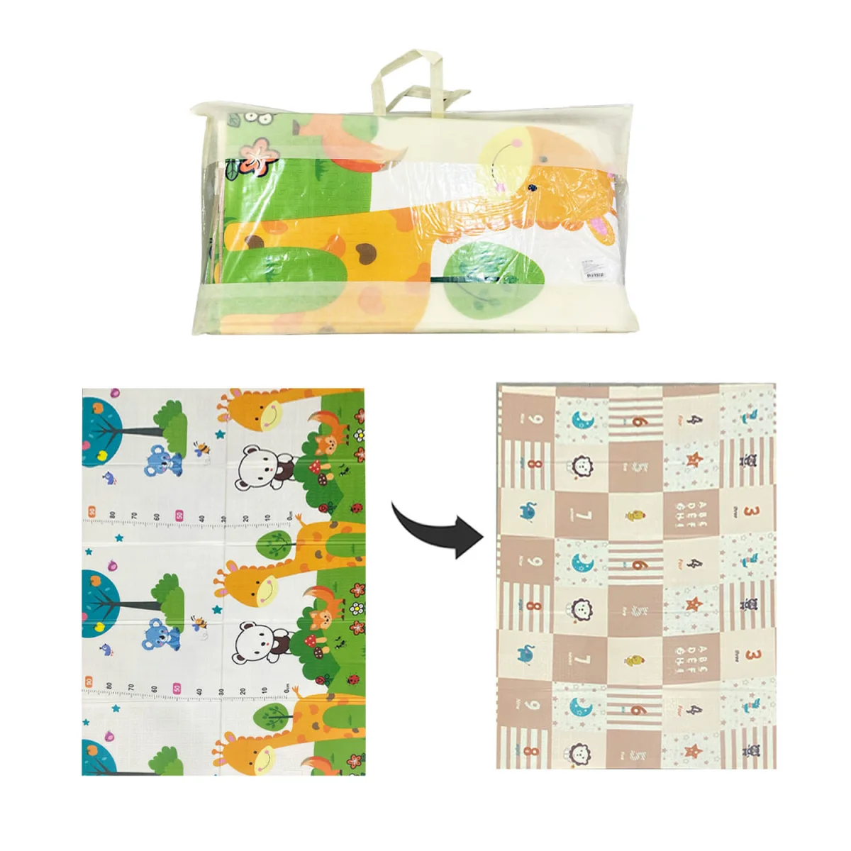 TAPETE INFANTIL DOBLE CARA ESTAMPADO 150*200*0.6CM