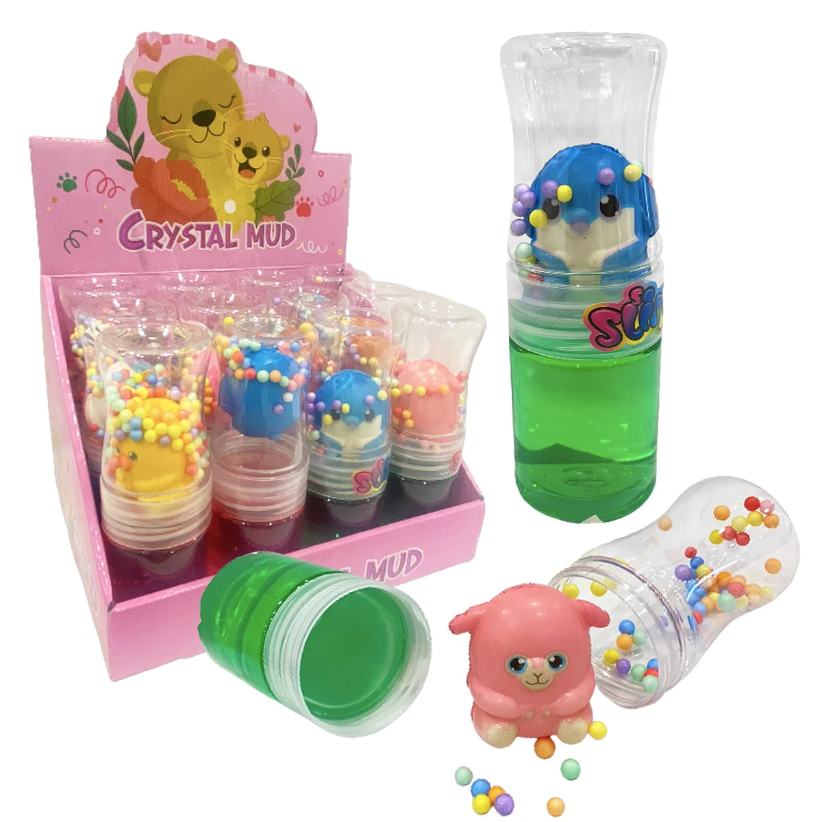 SLIME TARRO CON SQUICH ANIMAL (CJX12)