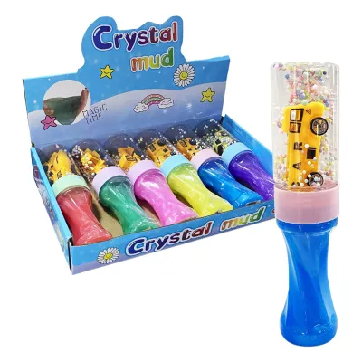 SLIME TUBO ESCARCHADO CON CARRO CONSTRUCCION (CJX6)