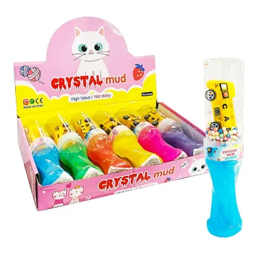 SLIME TUBO ESCARCHADO CON CARRO CONSTRUCCION (CJX6)