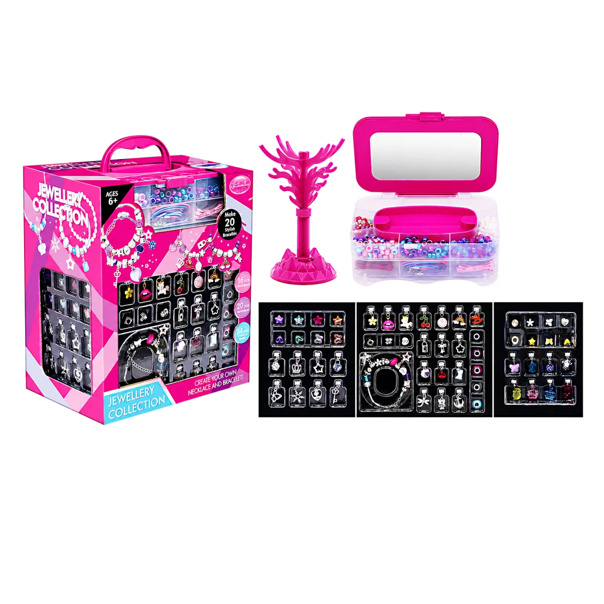 SET PARA HACER COLLARES Y PULSERAS CON MINI ORGANIZADOR