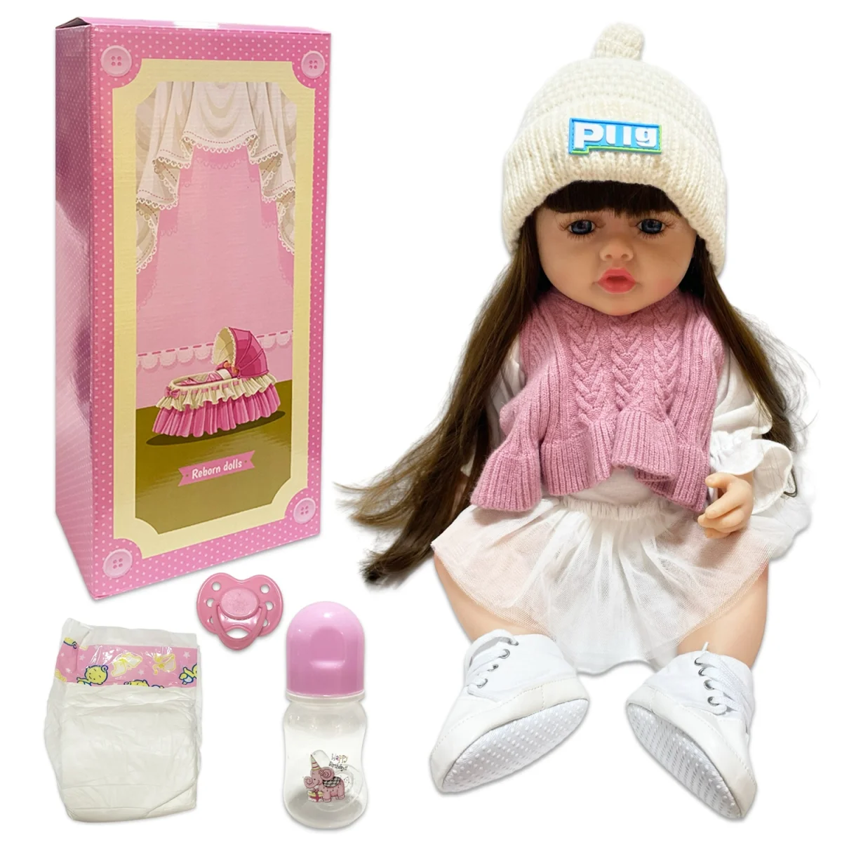MUÑECA SILICONA INTERACTIVA CON ACCESORIOS