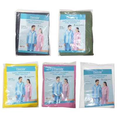 CAPA DE LLUVIA PARA ADULTO 148*68CM (PQTX5)