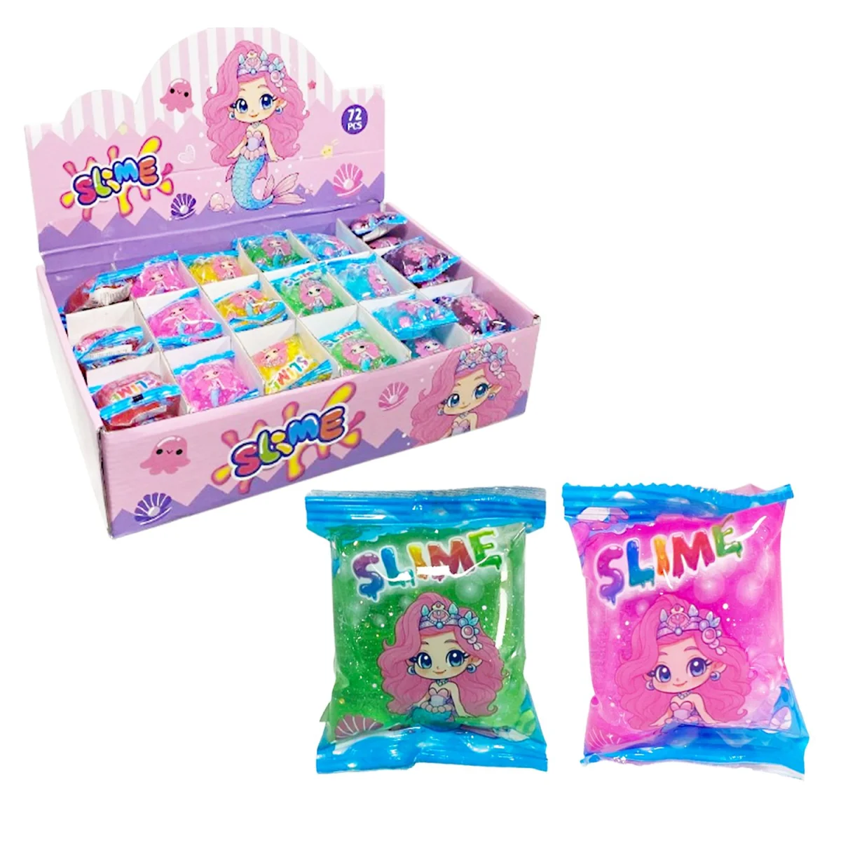 SLIME MINI ESCARCHADO EN BOLSA SIRENA (CJX72)
