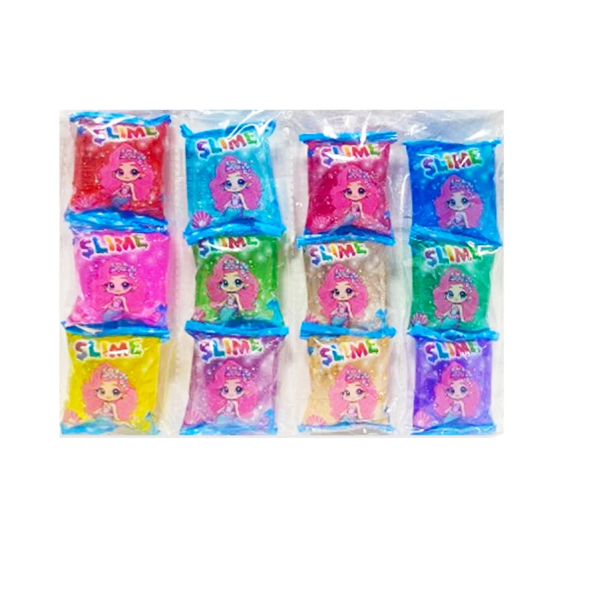 SLIME MINI ESCARCHADO EN BOLSA SIRENA (PQTX12)