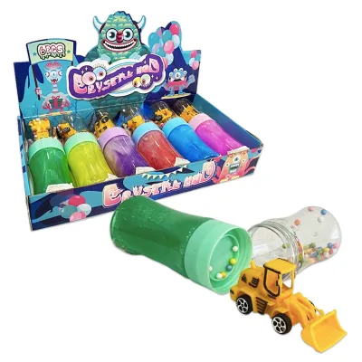 SLIME ESCARCHADO TUBO CON CARRO CONSTRUCCION (CJX6)