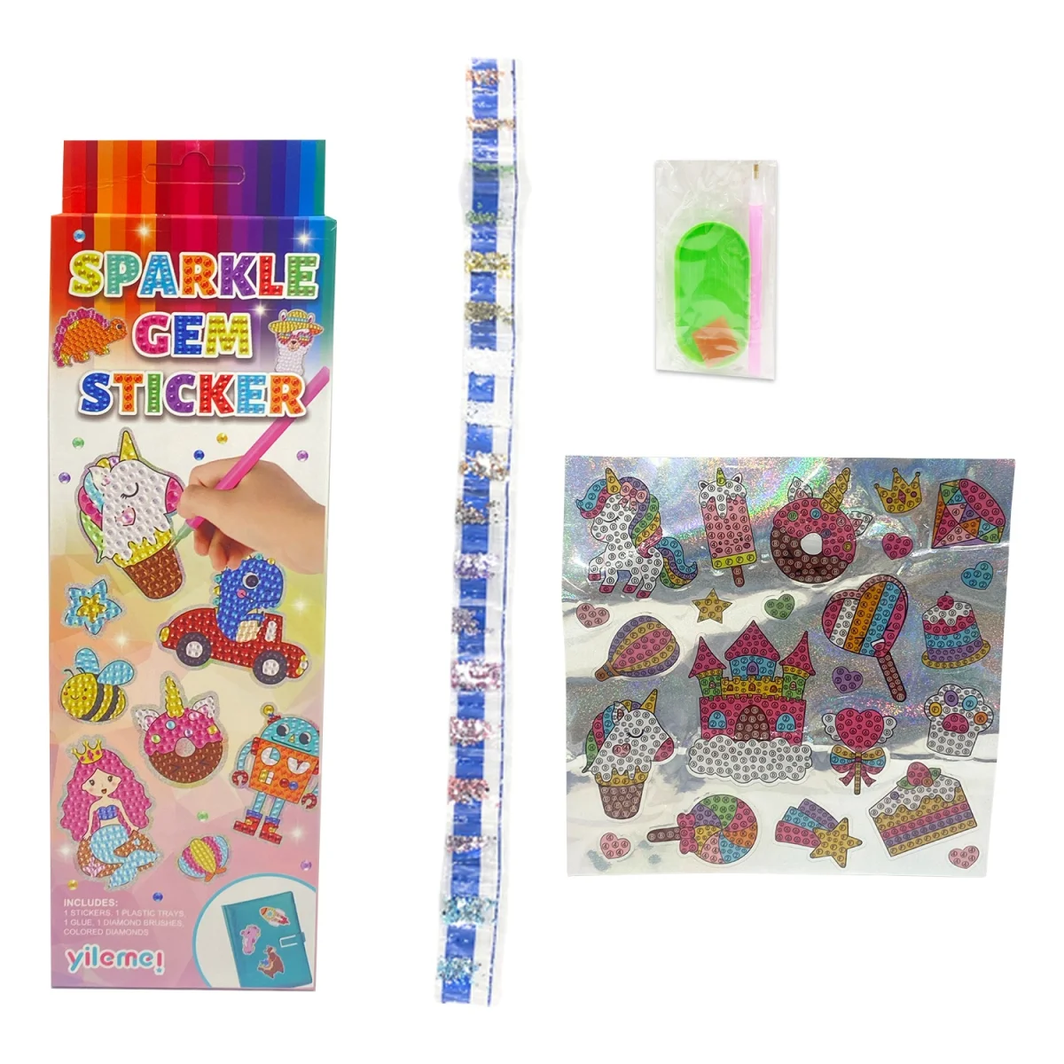 SET DE ARTE DE DIAMANTES UNICORNIO 19*19CM