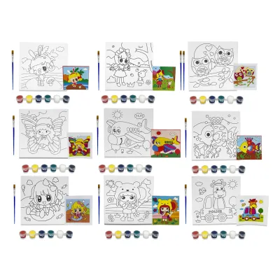 LIENZO CON TEMPERAS PARA PINTAR 20*20CM