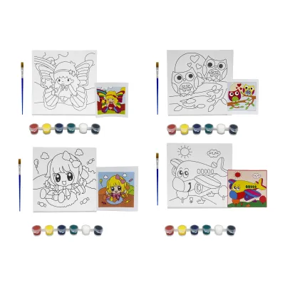 LIENZO CON TEMPERAS PARA PINTAR 20*20CM