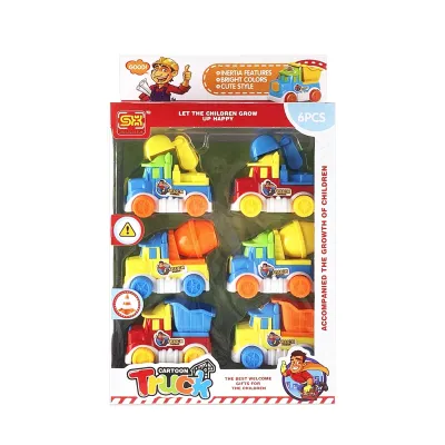SET CARRO CONSTRUCCION INFANTIL X6