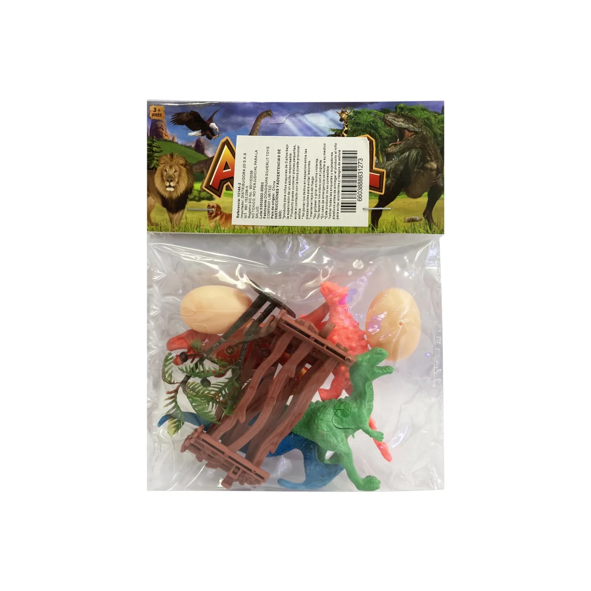 SET DE DINOSAURIOS X4 EN BOLSA