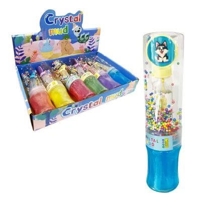 SLIME TUBO ESCARCHADO CON BURBUJERO ANIMALES (CJX6)