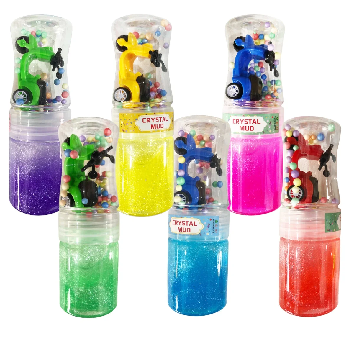 SLIME ESCARCHADO TARRO CON MOTO (CJX12)