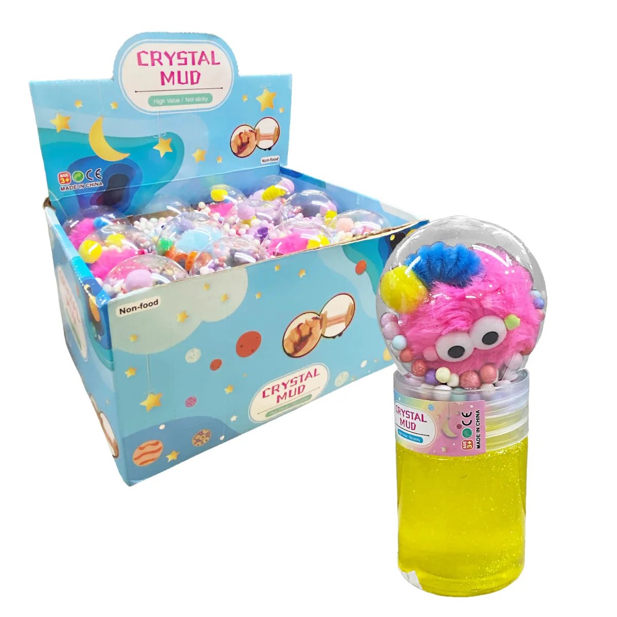 SLIME TARRO ESCARCHADO CON PINZA PELUCHE (CJX12)