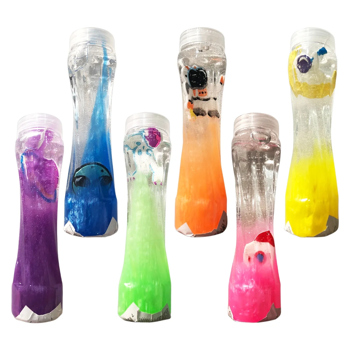 SLIME ESCARCHADO TUBO CON FIGURA ESPACIAL (CJX12)